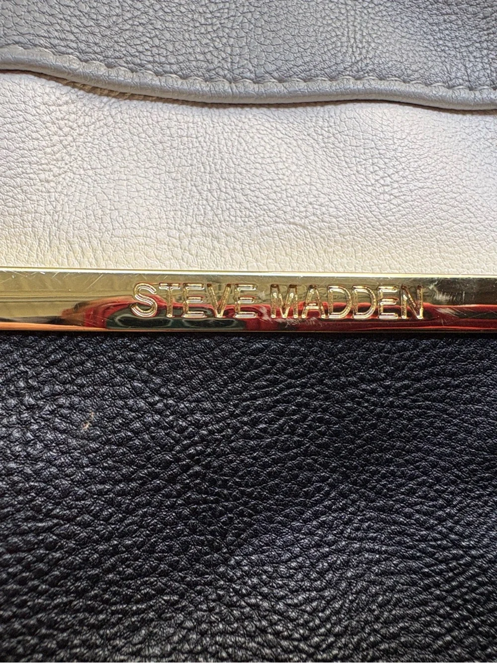 Steve Madden Light Gray Messenger Bag with Branded Strap